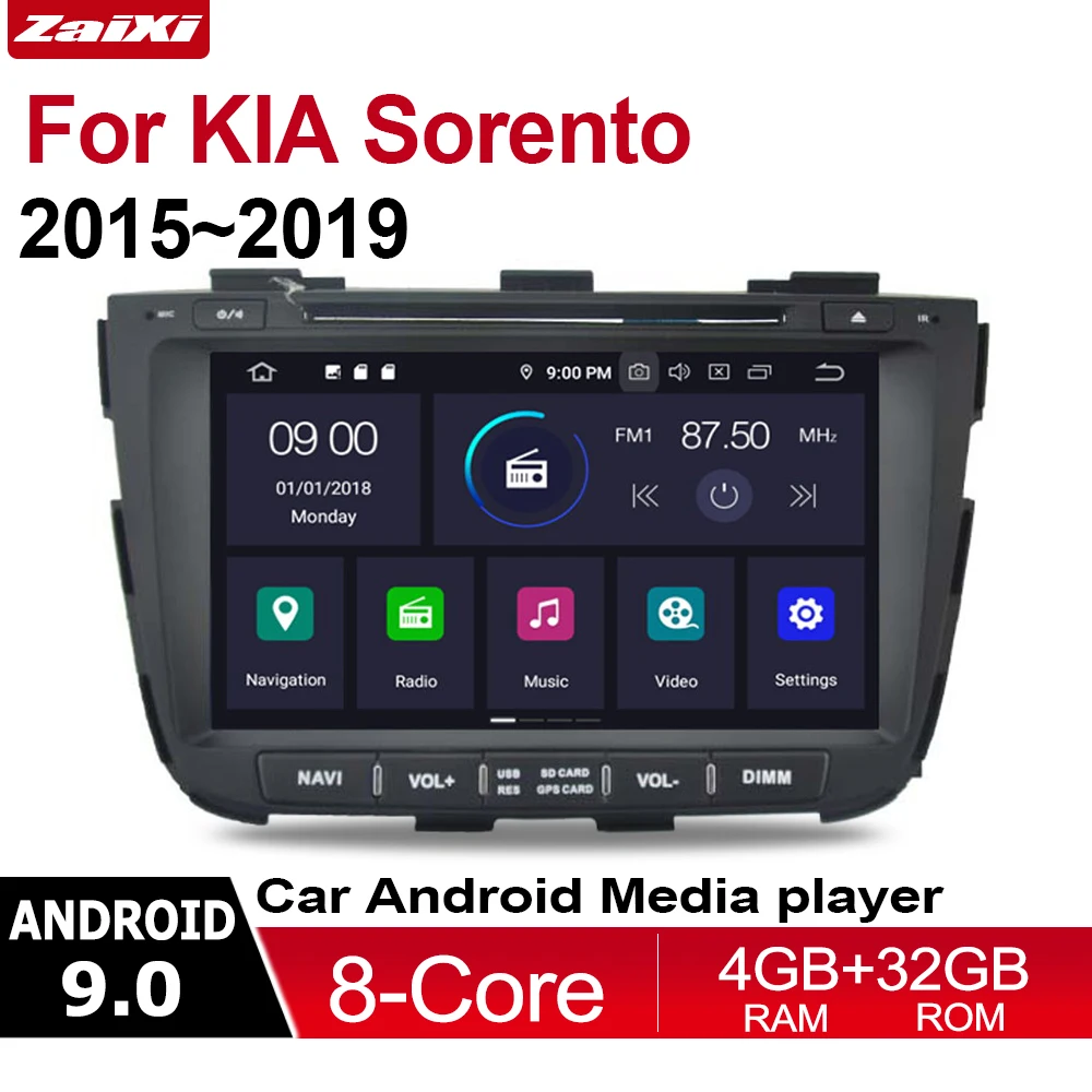 Best For KIA Sorento 2015~2019 2 DIN Car Android 9 GPS Navgiation Multimedia system Bluetooth Radio Amplifier 0