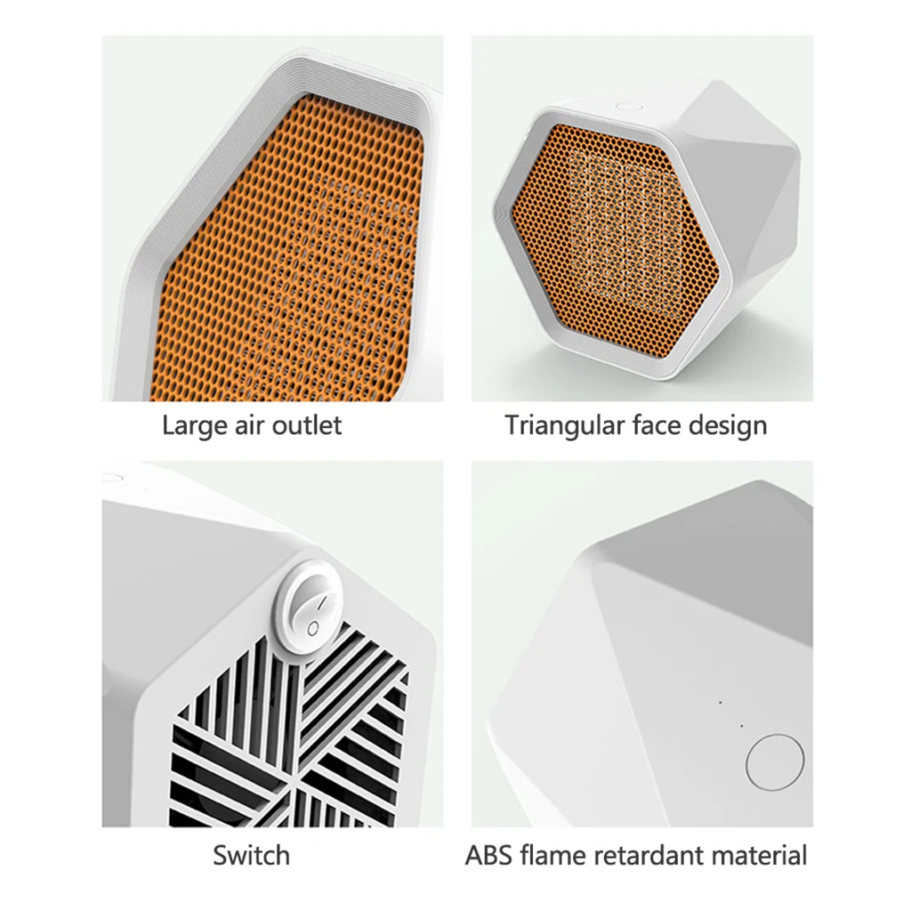 Portable 600W/100W Fast Heater Heated Heating Electric Warmer Hot Winter For Home Bedroom Handy Fan Heater