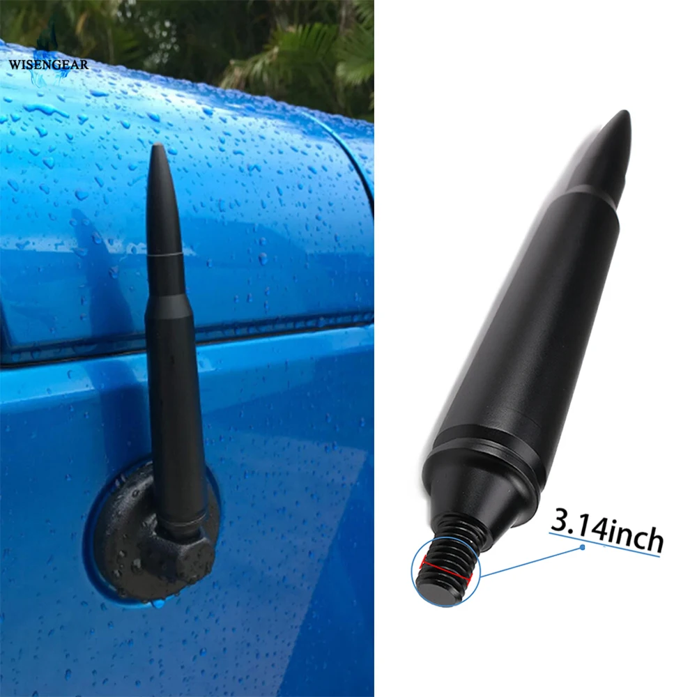 

Aluminium Bullet Antenna For Jeep Wrangler JK JKU JL JLU Car AM FM Stereo Radio Signal Aerial Amplifier Mast Whip 2007-2019