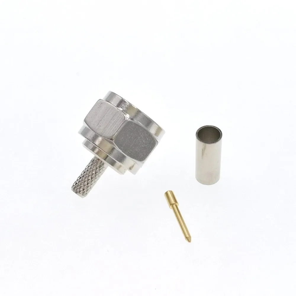 F Male  Crimp RG174 3