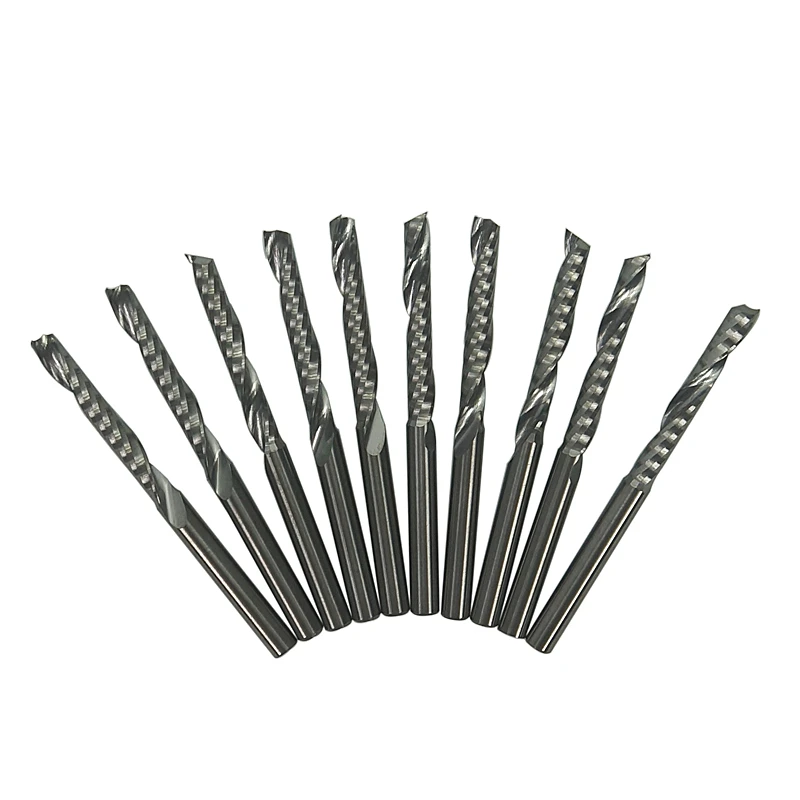 10pcs Dremel Drill Bit Furadeira 3.175MM 17mm Cel 1 Flute Carbide End