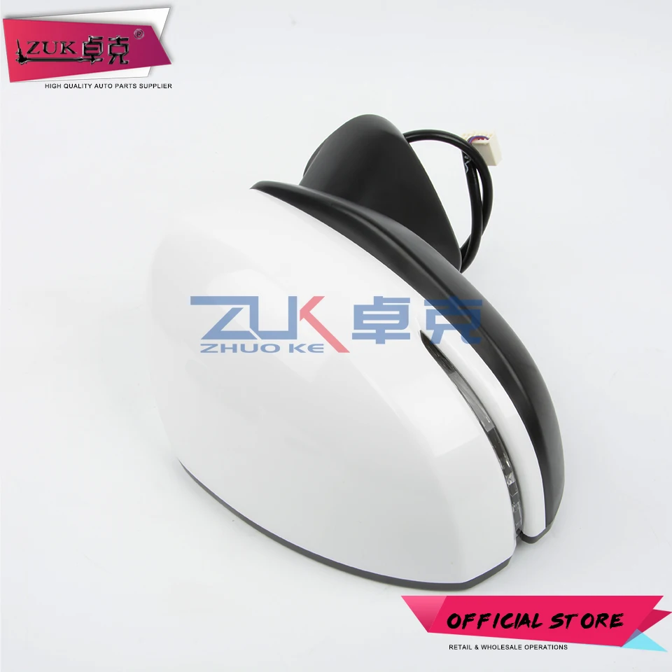 ZUK внешнее, заднего вида зеркало в сборе для FIT JAZZ GK5 3-контактный без светодиодный/5-контакты светодиодный свет/7-шпильки Электрический складной