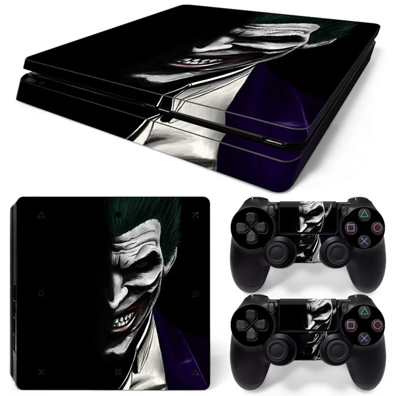 Marvel Spider Man Deadpool Sticker Cover Wrap Protector Skin For Sony PS4 Slim Console & 2PCS Controller Skin Decal For PS4 Slim 
