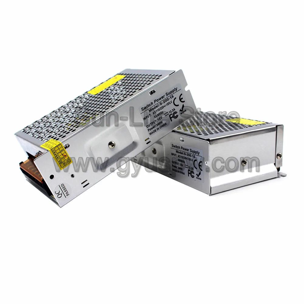 Один выход 200 Вт SMPS DC15V 13.3A импульсный источник питания для светодиодной ленты 110 В 220 В AC DC 15 в источник питания с CCTV CNC