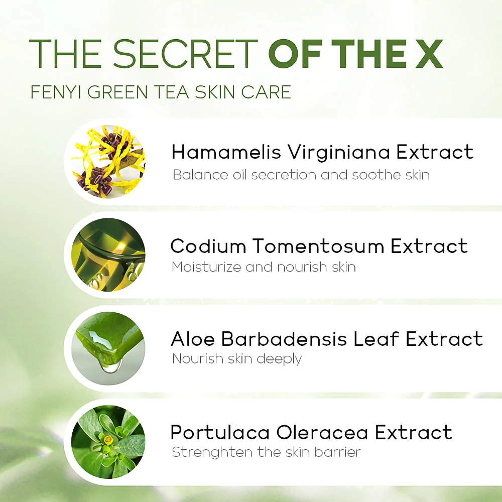 Green Tea Toner Skin Essence Water facial essence toner remove acne face toner Repair Acne Marks Even Skin Tone Face Care Serum 100ml