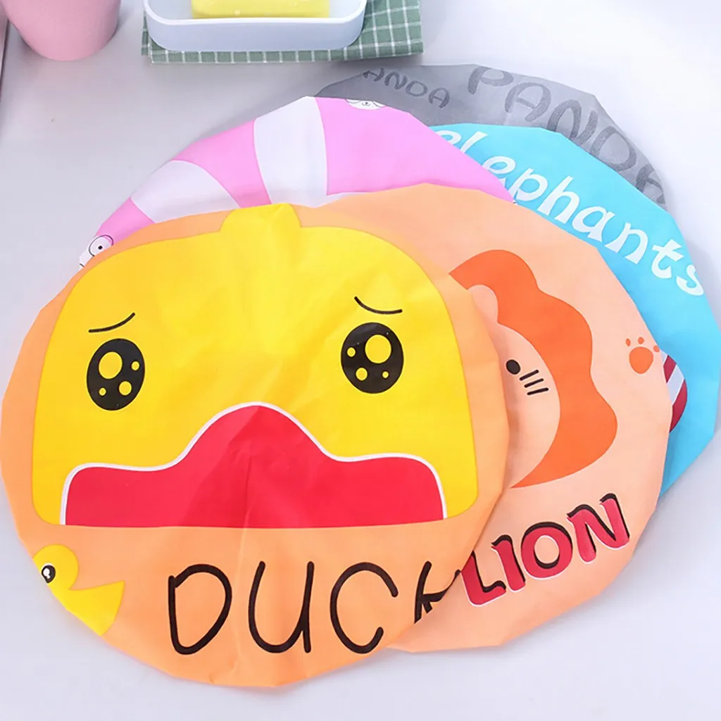 Women Shower Caps Colorful Bath Shower Hair Cover Adults Waterproof Bathing Elastic Band Cap Spa Cap Women Kids Hair Protective shower cap waterproof shower cap