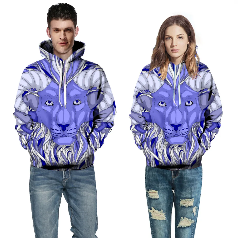 2018 Europe And America Couple Clothes Seiko 3D Digital Printing Hooded
Baseball Jacket Fall And Winter Clothes Men And Women-Ho
