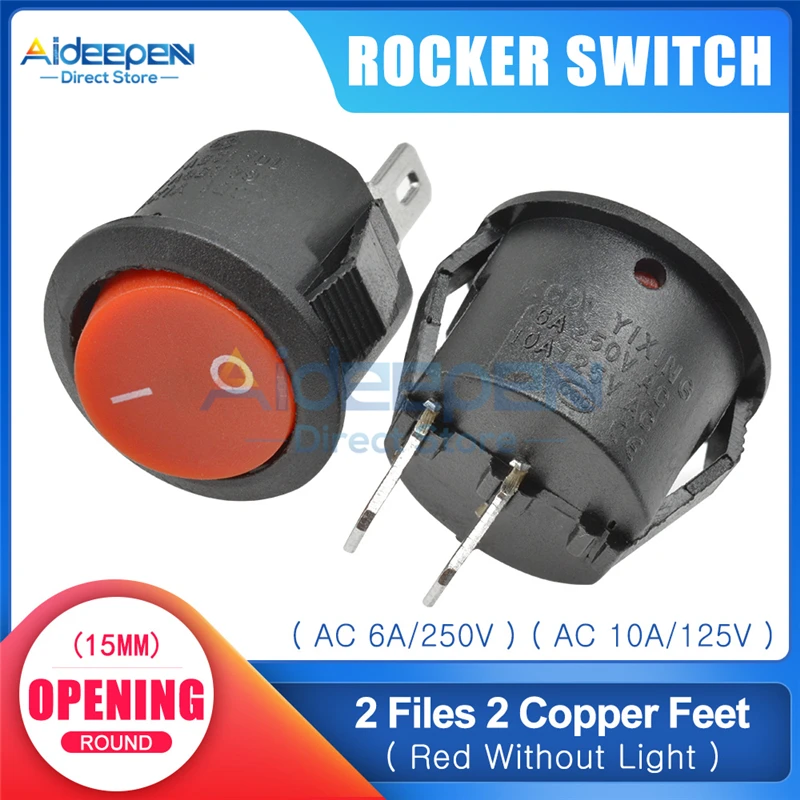 KCD1 15 мм AC 3A/250V 6A/125V лодка кулисный переключатель ВКЛ-ВЫКЛ 2 файла 2/3 медные ножки кнопочный переключатель со светодиодный светильник