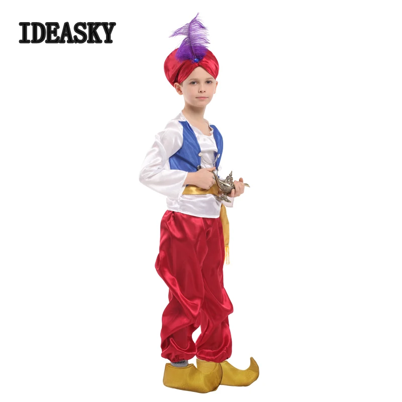 Детские костюмы aladdin для Хэллоуина костюм Aladdin Lamp genie Адама принца фантазии