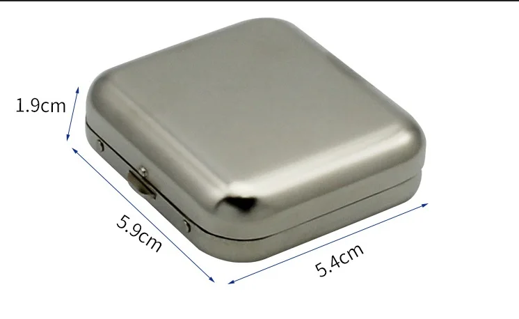 Portable square ashtray new silver metal cigarette with cover ashtray outdoor travel Japanese quality trend