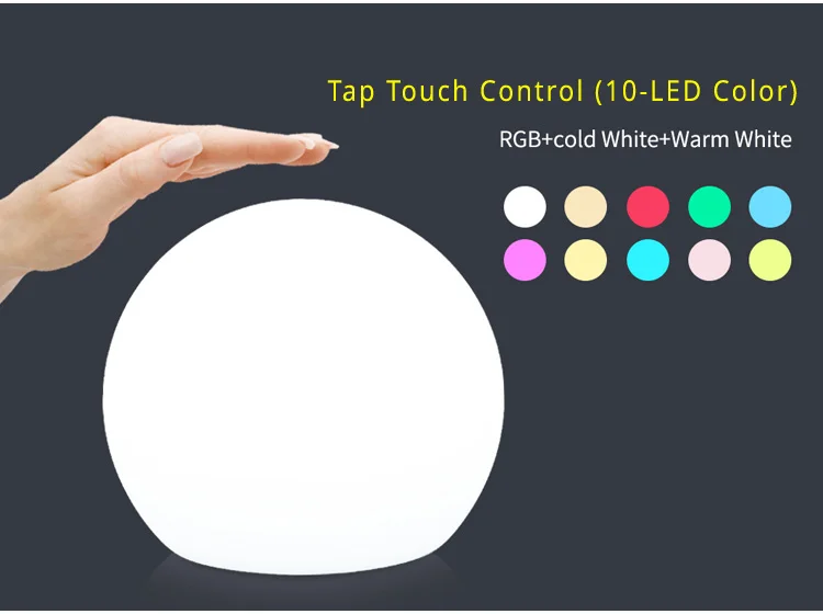 WiFi Smart D50cm RGB светодиодный ночник Сфера MP приложение управление СВЕТОДИОДНЫЙ цветной сменный шар лампа Alexa Голосовое управление домашние Вечерние огни