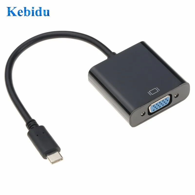 Кабель адаптер KEBIDU Type C VGA USB 3 1 штекер гнездо для Macbook 12 дюймов Chromebook Pixel Lumia