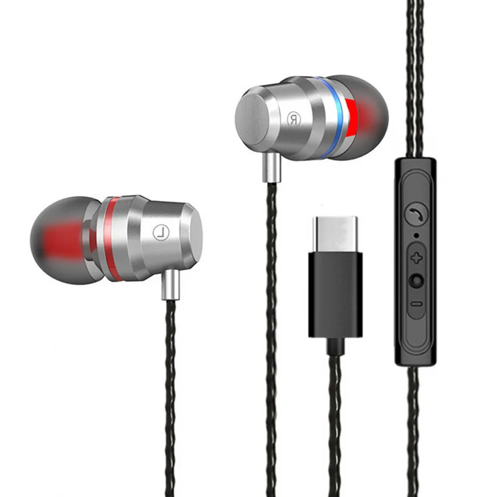 Высокое качество 6U рога Широкая совместимость Тип C USB-C наушники-вкладыши гарнитура наушники Wth с проводным управлением микрофон