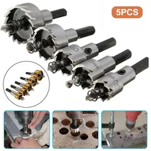 

5Pcs HSS Drill Bit Hole Saw Set Stainless Steel Metal Alloy 16 18.5 20 25 30mm Stainless Steel Plate Iron Metal Cutting Kit