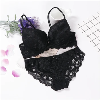 Sexy Lingerie Set Underwear Women Push Up Lenceria Mujer Femme Underwire Langerie Girl Bralette Bras And Panty Feminina Lace Bra bra and knicker sets cheap Bra & Brief Sets