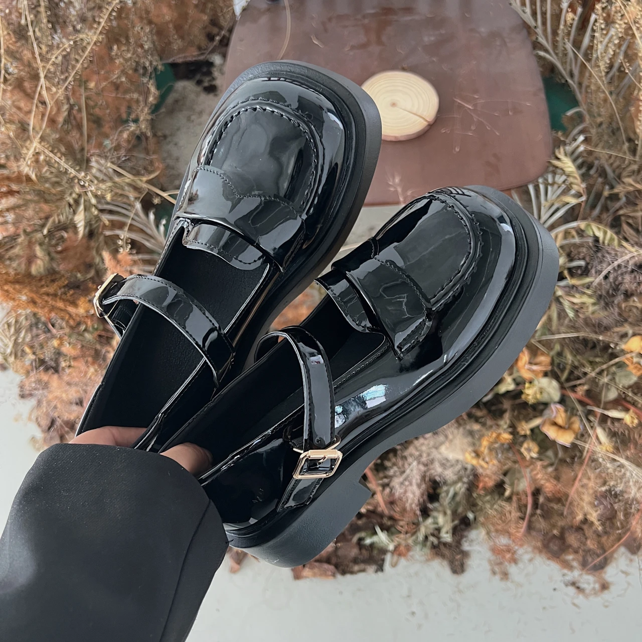 

Mary Jane Small Leather Shoes Women 2022 New Spring Fashion British Style Single Shoes All-match Thick Bottom Black Shoes