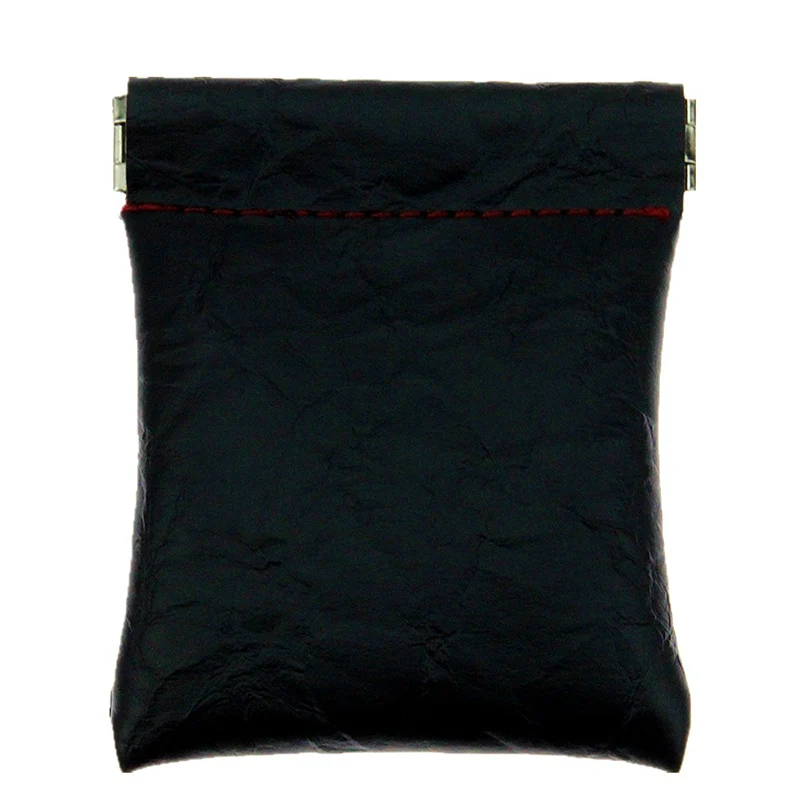 light black Солидный маленький кошелек, Детский кошелек, деловая сумка для денег, для наушников, из искусственной кожи, женский кошелек, хорошее качество, кошелек для монет - Цвет: light black