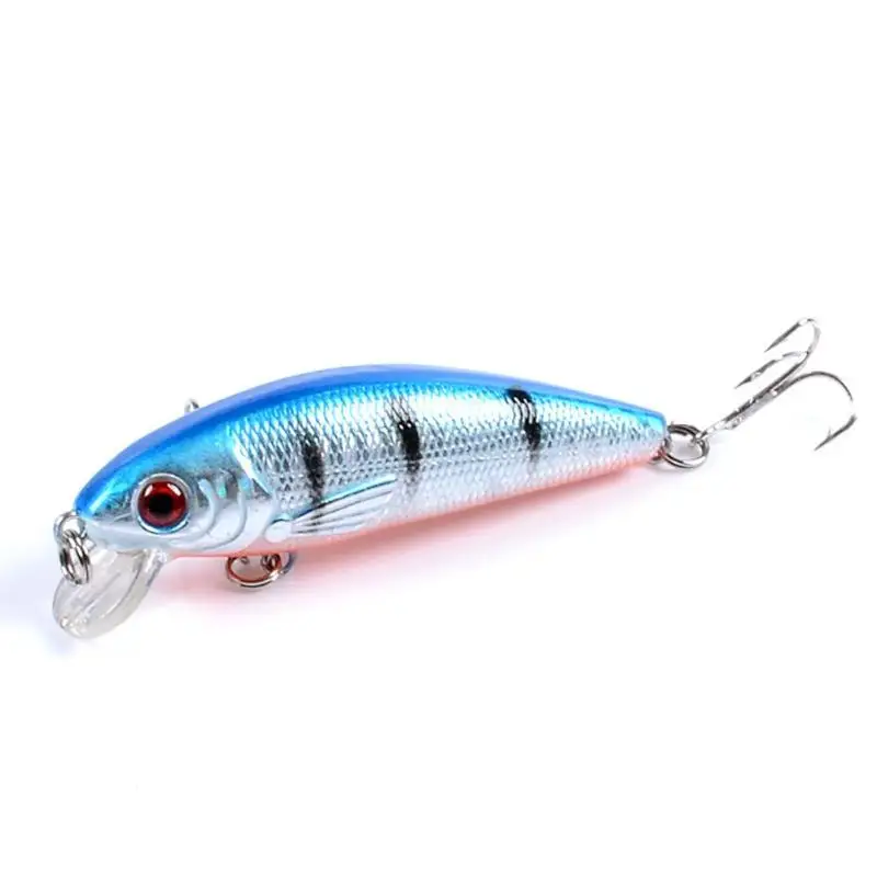 10 шт Bionic Minnow рыболовные приманки 3D глаза Пластиковые жесткие приманки w/тройной крючок