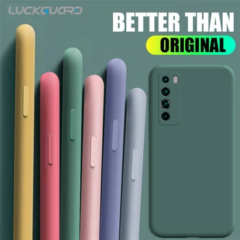 Перейти на Алиэкспресс и купить Мягкий чехол карамельного цвета для Huawei Nova 5 6 Pro 7 se Honor 20 30 V20 30 Pro, задняя крышка Originla, силиконовый тонкий ударопрочный чехол 360