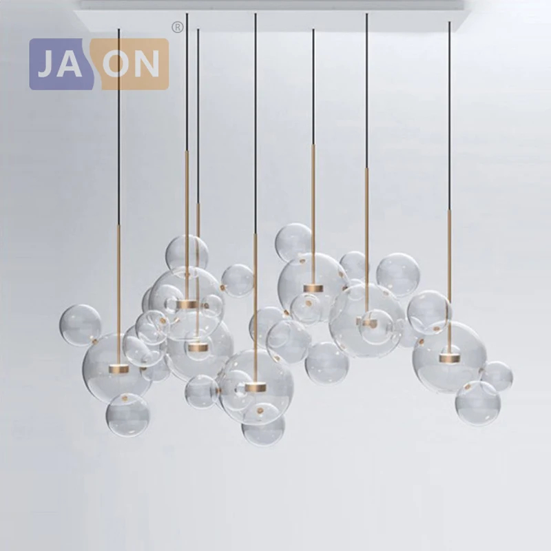 LED Nordic Iron Glass White Clear Blue Designer LED Lamp LED Light.Pendant Lights.Pendant Lamp.Pendant light For Dinning Room