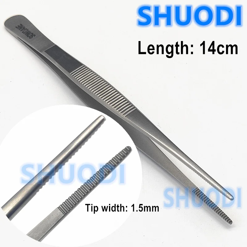 Dental Surgical Tissue Tweezer Dental Forceps Extraction Hemostat Medical Tweezers  Round Tip Straight 12cm Dental Surgery Tool - Dental Basic Instrument -  AliExpress