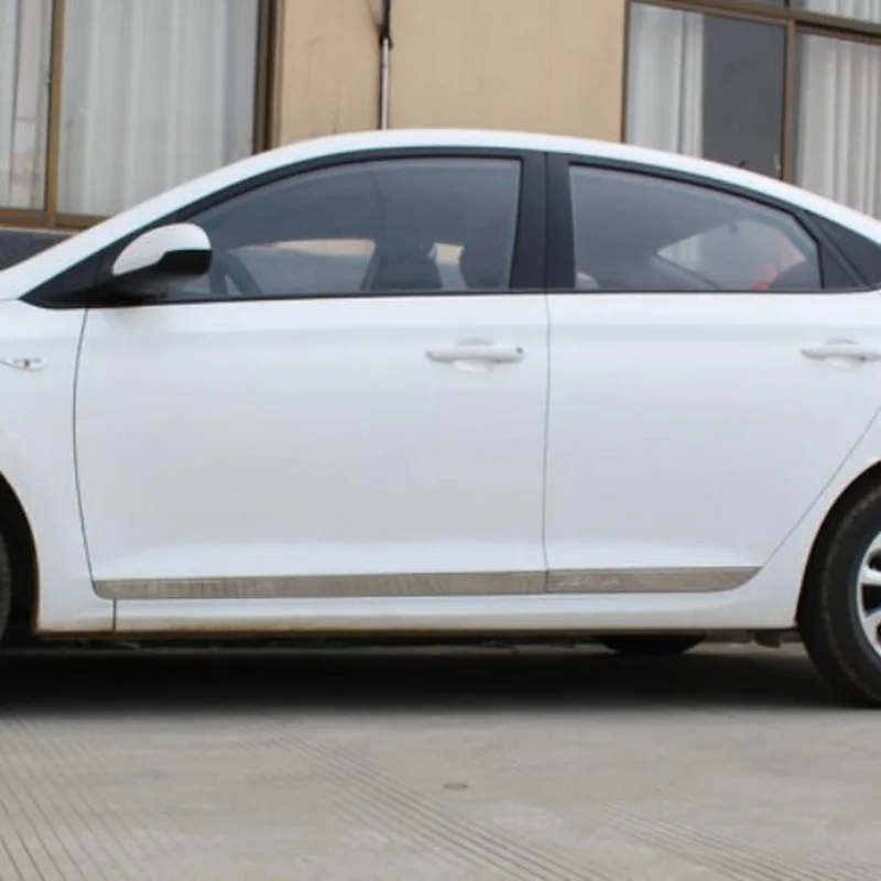 Tonlinker наружные наклейки на края двери автомобиля для hyundai Solaris-19 автомобильный Стайлинг 4 шт. наклейки на крышки из нержавеющей стали