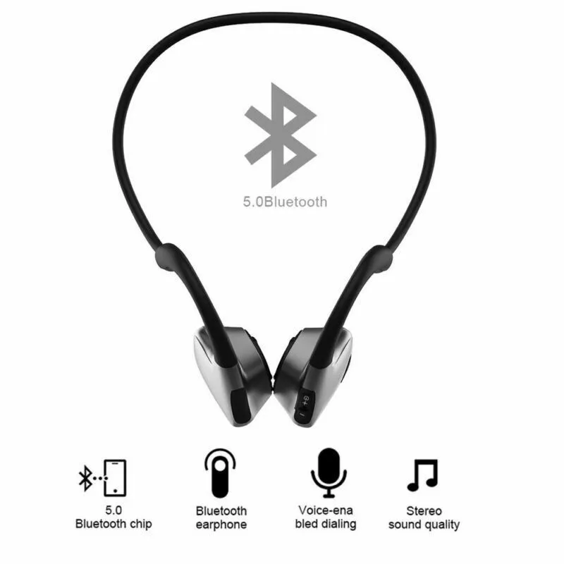 R9 костной проводимости Bluetooth наушники V5.0 гарнитуры Беспроводные спортивные наушники громкой связи беспроводные наушники для мобильного телефона