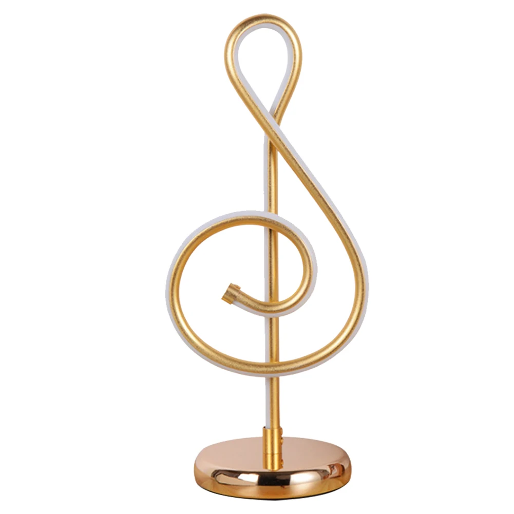 

Decorative Home Practical Button Dimming Table Lamp Reading Light Musical Note Study Modern Led Bedroom Aluminum
