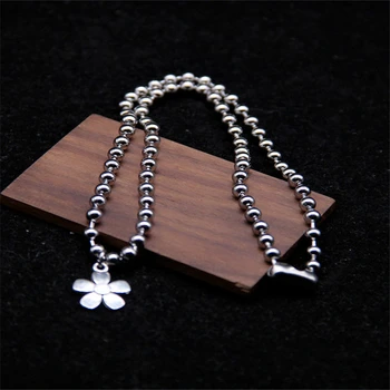 

2020 Fashion New Stainless Steel Ball Chain Ins Retro Gothic Street Egirl Flower Titanium Steel Necklace Collar Chocker Tide