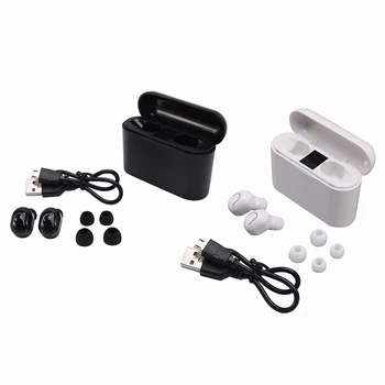 

TWS M2D Bluetooth Headset, Ultra Long Standby Bluetooth 5.0 Stereo Binaural with Digital Display Charging Compartment Wireless B