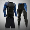 Men's Rashguard Sports Compression Thermal Underwear Suit Fitness Jogging Set Sportswear Gym Clothing Men Sport Tracksuit 1