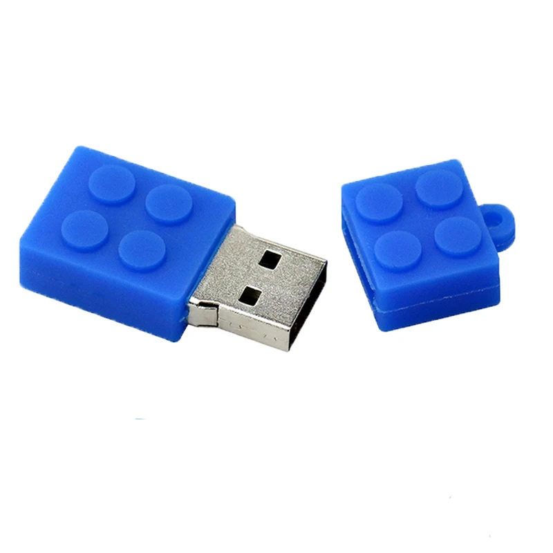 Флешки строительные блоки USB 2,0 Флешка USB флеш-накопитель силиконовая Флешка 4 ГБ 8 ГБ 16 ГБ 32 ГБ детская игрушка память флеш-накопитель