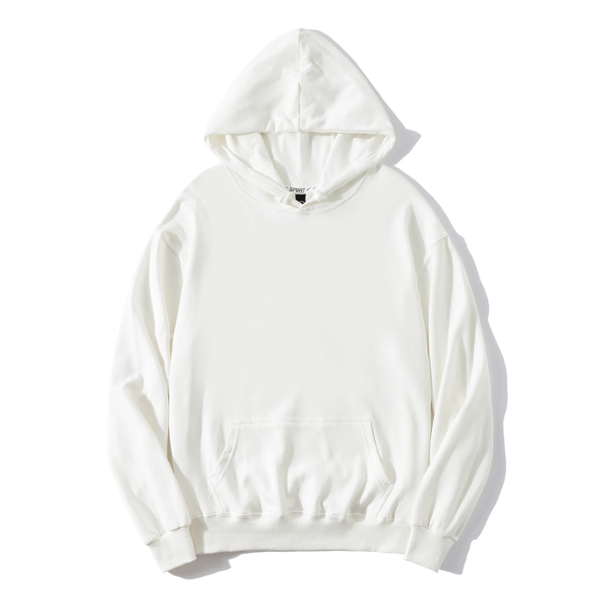 

Sweatshirt Gray color Autumn Long Sleeve Patchwork Drawstring Sweatshirt Hooded Pullover Tops Hoodie Women Letterwhite color