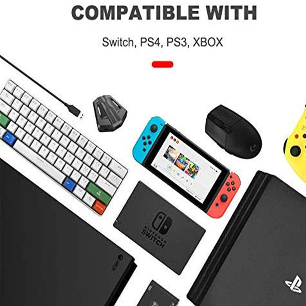 Keyboard Mouse Mice Conversion Receiver For XBOXONE/PS4/Switch/Switch Lite Host Plug And Play Receiver Adapter Converter Device