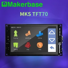 Makerbase controlador inteligente mks tft70, controlador de tela sensível ao toque, peças da impressora 3d, 7.0 polegadas, wi-fi, controle sem fio, códigos de visualização