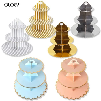 

Bronzing Gold Stamping Silver Blocking Cake Stand Wedding Birthday Party Decoration Plum Dot Solid Color Disposable Tableware...