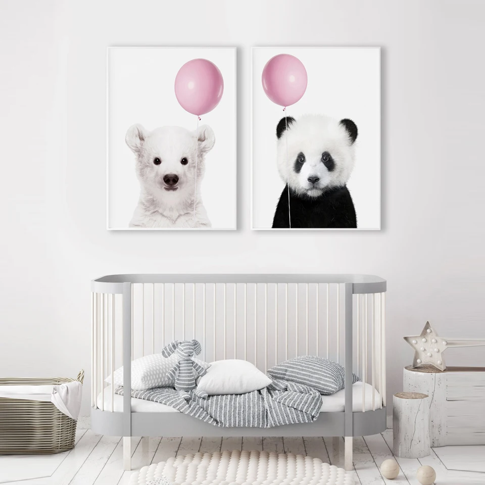 Wall-Art-Canvas-Painting-Panda-Rabbit-Giraffe-Koala-Balloon-Nordic-Posters-And-Prints-Animal-Wall-Pictures(2)