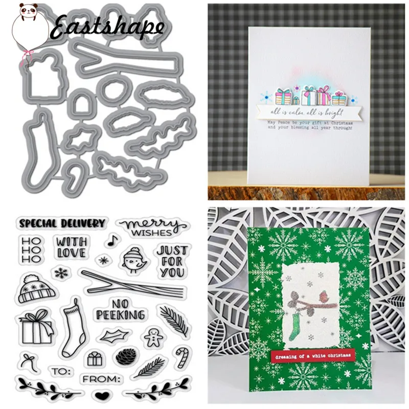 

Eastshape Christmas Elements Metal Cutting Dies for Scrapbooking Die Cut Stitch Craft Dies Troqueles New Die for 2019 Stencil