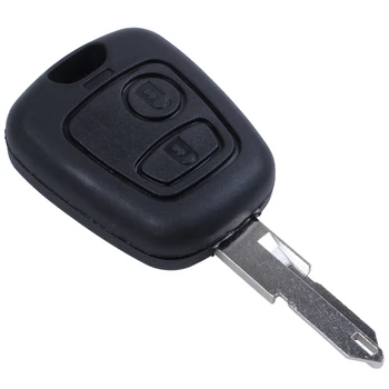 

433mhz remote key fob 2 button blade w/transponder chip ID46 for peugeot 206