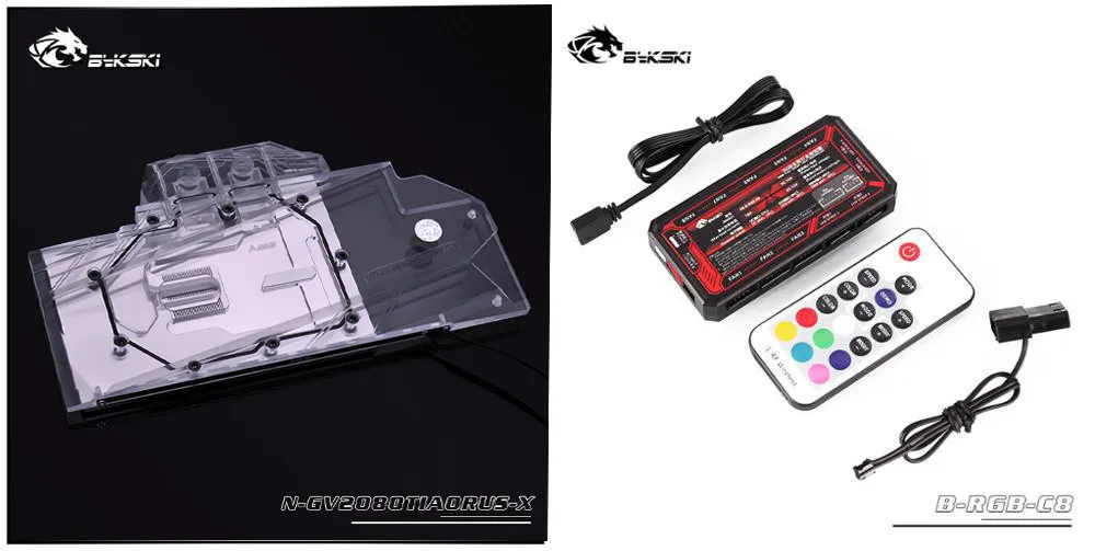 Controller(12V AURA) Bykski N-GV2060AORUS-X с полным покрытием GPU водоблок для VGA Gigabyte AORUS GeForce RTX 2060 Xtreme 6G видеокарта радиатор - Цвет лезвия: Controller(12V AURA)
