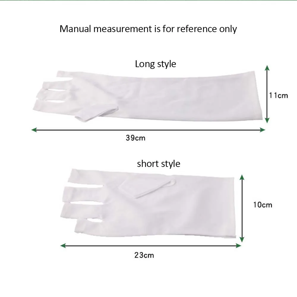 1 пара Защита от УФ-излучения перчатки УФ-защита перчатки дизайн ногтей гель перчатки с защитой от УФ светодиодная лампа для сушки ногтей светильник инструмент