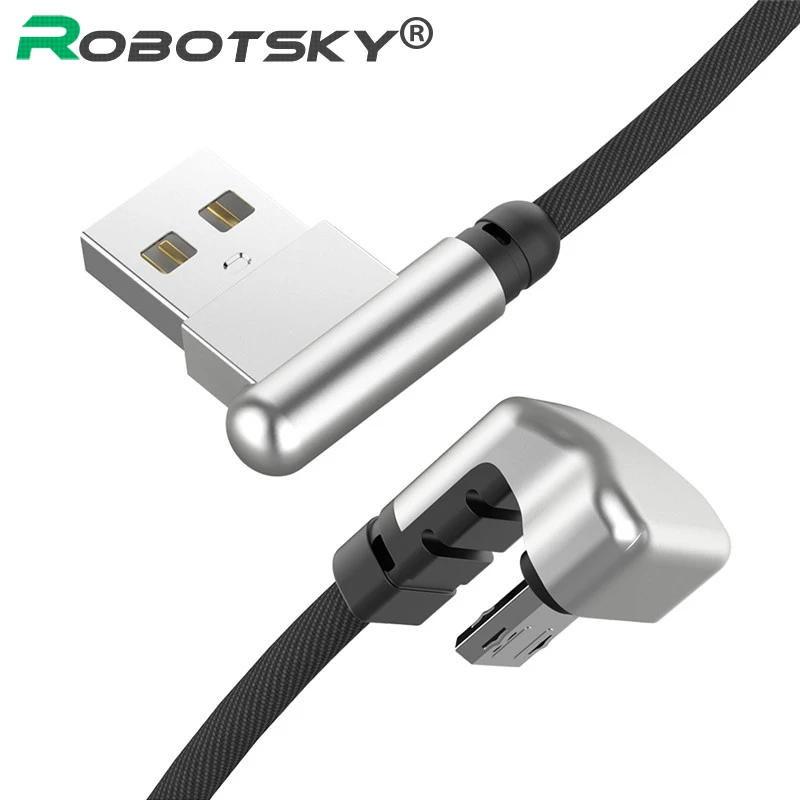 

180 Degree Micro USB Charger Cable Nylon Microusb Charge Data Cable Mobile Phone Charging Cable for Samsung Xiaomi Huawei