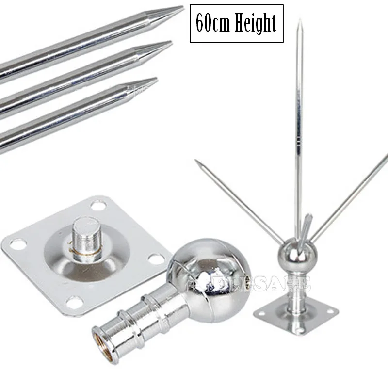 Barra de iluminación de latón de 60CM, equipo de protección pararrayos para casa, torre, tanque de seguridad, desmontable, tres polos, nuevo