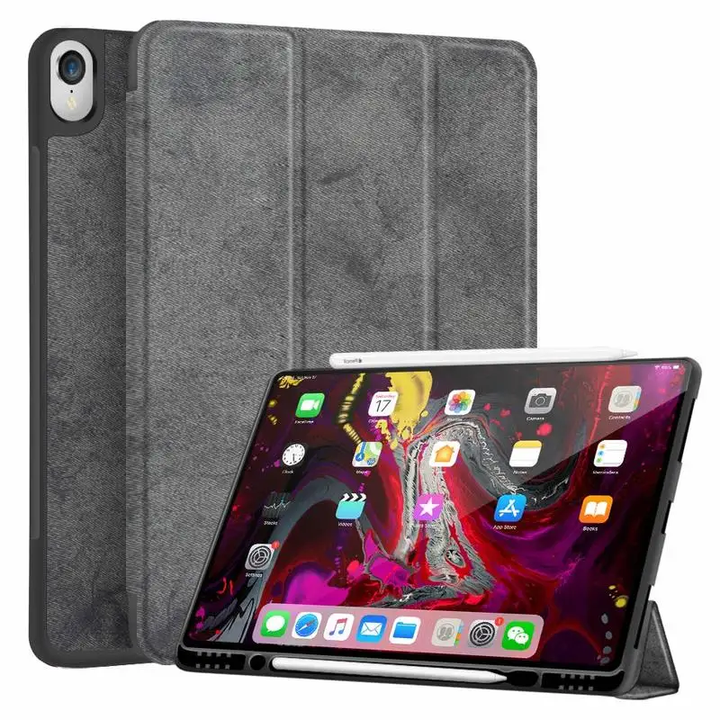 Магнитный чехол для нового iPad Pro 12 9 2018 Apple Pencil Holder тонкий смарт-чехол с подставкой
