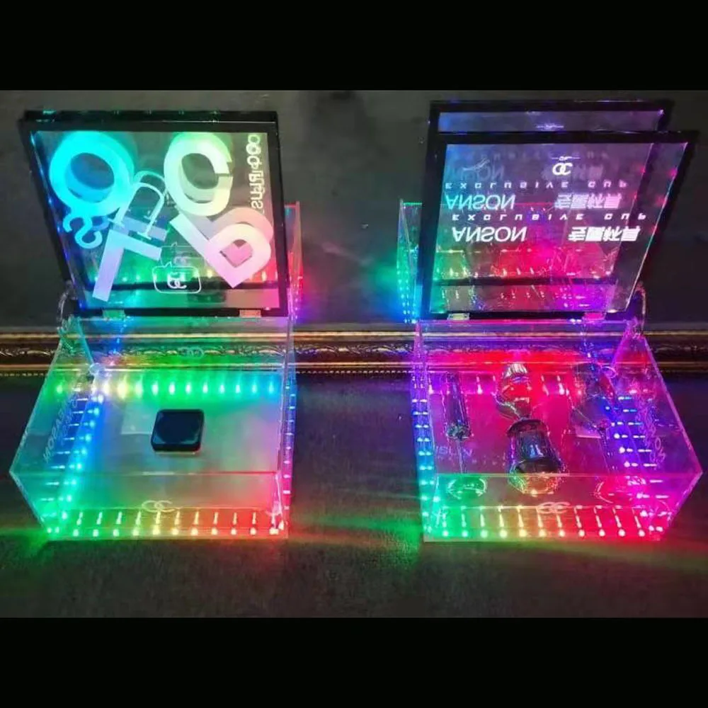 ショッピング公式店 リモコン付き透明ledボックス 結婚式 パーティー ディスコ バー ダンス お祝い 誕生日 日曜大工 ギフト アクセサリー用の装飾 買物 Signature Johaness Com