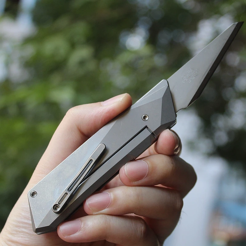 Mack Walker  Titanium Alloy   Paper Cutting Knife Unpacking Utility Knifes EDC Tool with CKB2 Blade
