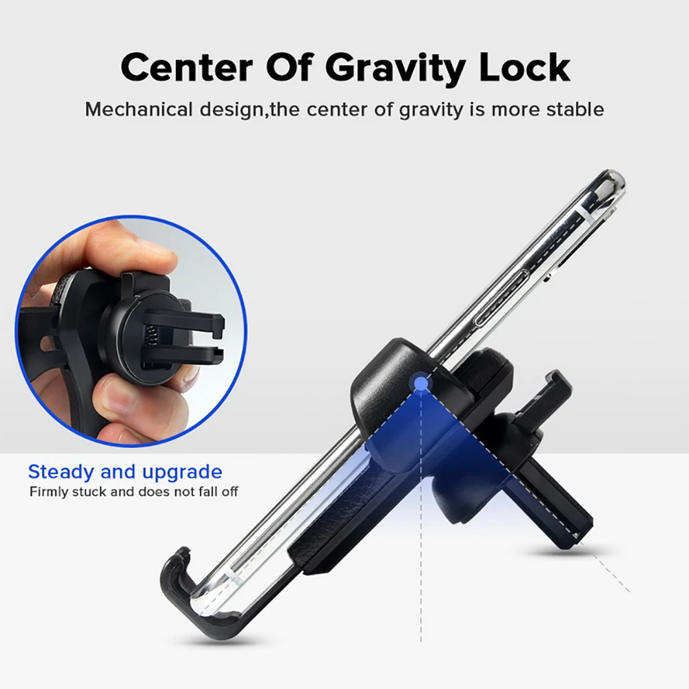 Gravity Car Holder For Phone in Car Air Vent Clip Mount No Magnetic Mobile Phone Holder Cell Stand Support For iPhone X 8