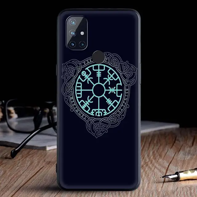 For OnePlus 8 Nord 7Pro Case For One Plus Z N10 5G 8T 7 Pro n100 7T 6T Full Protection Soft Phone Cover Viking Vegvisir Logo Sac B12