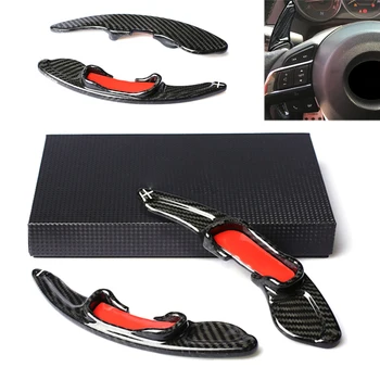 

Car Steering Wheel Paddle Shifter Gear Shift Extension For Mazda 3 6 14-17 Mazda CX-3 2016 2017 CX3 CX-5 13-16 CX5 Carbon Fiber