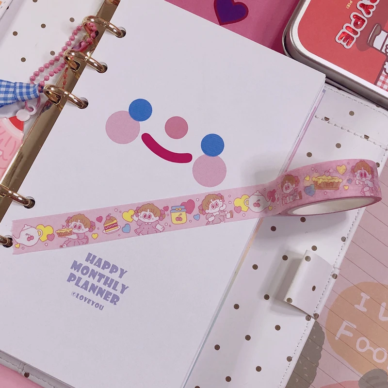 Kawaii Корейская INS милая розовая сетка для скрапбукинга клейкая лента DIY Дневник